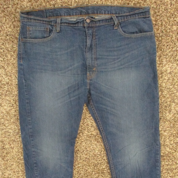 Levi's Jeans Men's 43x28 Dark Wash 502 Taper Fit Flex Denim - Picture 3 of 8